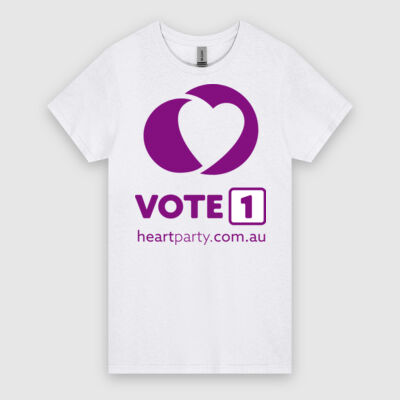 LADIES round neck t-shirt - white Thumbnail