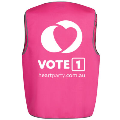 Vest - pink with white printing Thumbnail